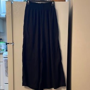 Stanton Women’s Medium Pocketed Wide Leg Black Pants‎ Elastic Waist Band